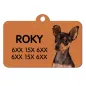Chapa / Placa perro - 2 Caras - Rectangular