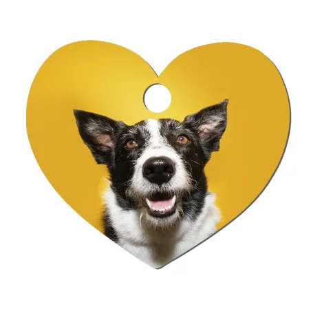 Chapa / Placa perro - 2 Caras - Corazón