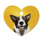 Chapa / Placa perro - 2 Caras - Corazón Chapa / Placa perro - 2 Caras - Corazón