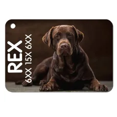 Chapa / Placa perro - 2 Caras - Rectangular