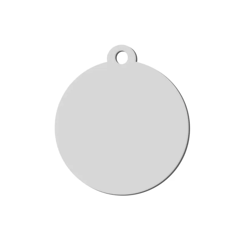 Chapa / Placa perro - 2 Caras - Redonda