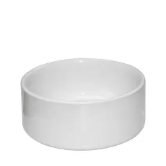 Comedero de cerámica blanca personalizado para mascotas con impresión a todo color. añade nombre, foto, dibujo o logotipo