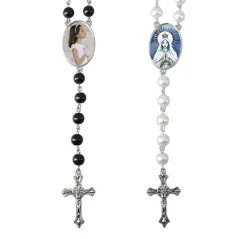 Rosarios de cuentas personalizado con tu foto, texto o diseño. Recuerdo de comunión, bautizo, Semana Santa, cofradías.