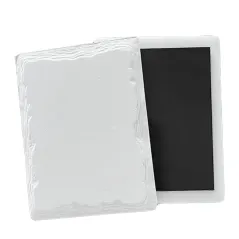 Imán cerámico redondo de 7,5 cm con acabado brillante y personalización a todo color, con fotos, diseños, etc