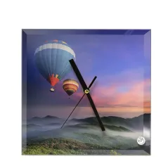 Portafotos de vidrio personalizado con reloj. Perfectos para personalizar con fotos, diseños o frases.