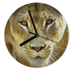 Portafoto vidrio con reloj Ø20
