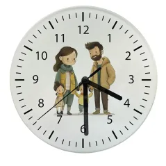 Portafotos de vidrio personalizado con reloj para pared. Perfectos para personalizar con fotos, diseños o frases.