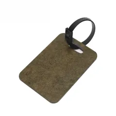 Etiqueta de equipaje en madera personalizable con fotos, diseños, logotipos o textos a todo color.
