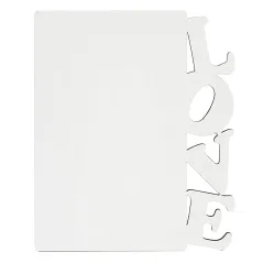 Portafotos en madera personalizable con fotos forma love, diseños, logotipos o textos a todo color en alta definición.