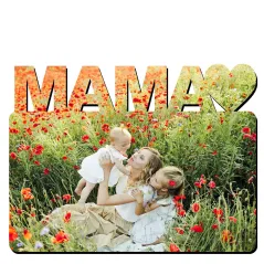 Portafotos en madera especial mamá personalizable con fotos, diseños, logotipos o textos a todo color.