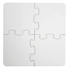 Puzzle portafotos en madera personalizable con fotos, diseños, logotipos o textos a todo color. 4 piezas