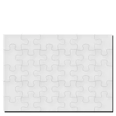 Puzzle portafotos en madera personalizable con fotos, diseños, logotipos o textos a todo color. 30 piezas