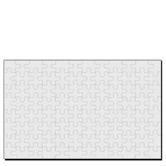 Puzzle portafotos en madera personalizable con fotos, diseños, logotipos o textos a todo color. 96 piezas