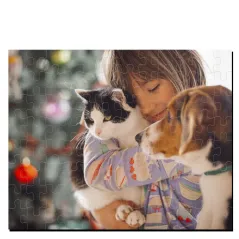 Puzzle portafotos en madera personalizable con fotos, diseños, logotipos o textos a todo color. 96 XL piezas