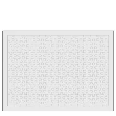 Puzzle con marco portafotos en madera personalizable con fotos, diseños, logotipos o textos a todo color. 192 piezas