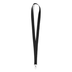 Lanyard negro personalizado con logos, diseños a todo color. Eventos, congresos, acreditaciones, etc Envío rápido.