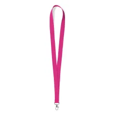Lanyard fucsia personalizado con logos, diseños a todo color. Eventos, congresos, acreditaciones, etc Envío rápido.