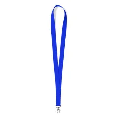 Lanyard azul personalizado con logos, diseños a todo color. Eventos, congresos, acreditaciones, etc Envío rápido.