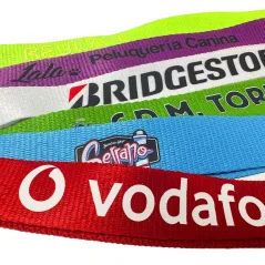 Lanyard personalizado con logos, diseños a todo color. Eventos, congresos, acreditaciones, etc Envío rápido.