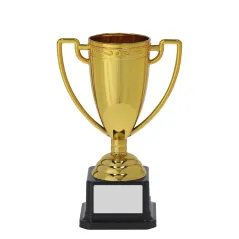 Trofeo dorado personalizado a todo color barato. Eventos, premios, fin de temporada.