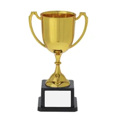 Trofeo dorado personalizado a todo color barato. Eventos, premios, fin de temporada.