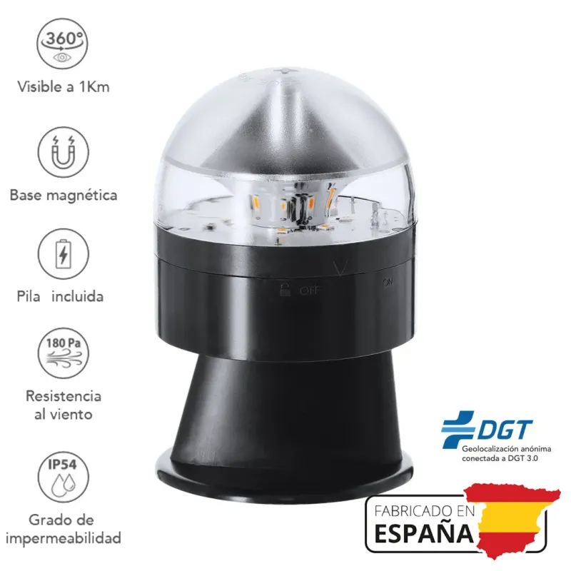 Luz emergencia V16 geolocalizada (fabricación Española)