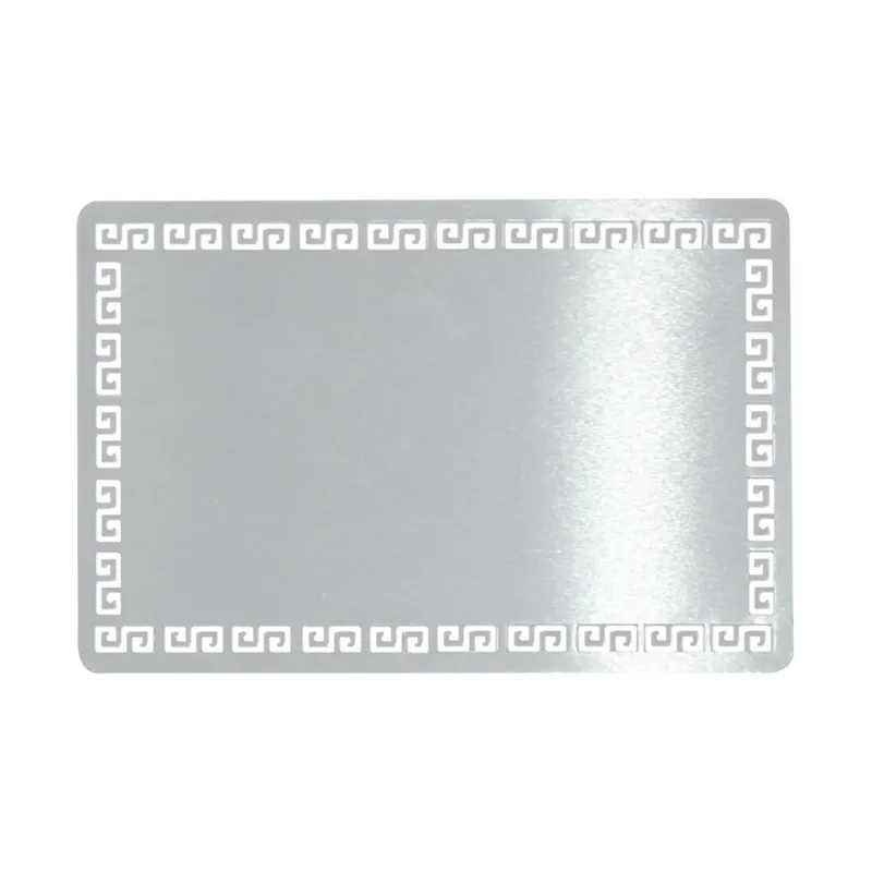 Tarjeta visita - Metálica - Aluminio - Perforado