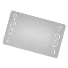 Tarjetas metálicas personalizadas en aluminio con acabado plateado brillante. alta definición para logos y diseños