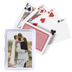 ¡Baraja cartas francesa personalizada en el estuche con tu foto o diseño! Regalo original bodas, bautizo. comunión. jubilación.