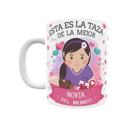 Taza personalizada con tu dedicatoria para LA mejor NOVIA