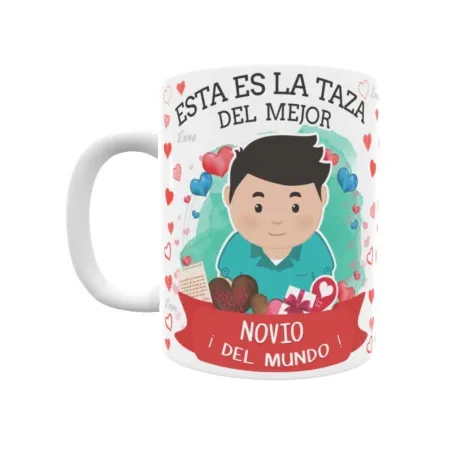 Taza personalizada con tu dedicatoria para EL mejor NOVIO