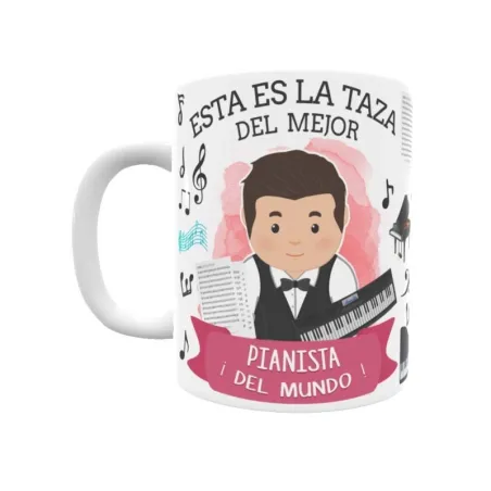 Taza personalizada con tu dedicatoria para EL mejor PIANISTA