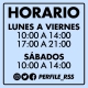 Vinilo - Horario personalizado para tiendas