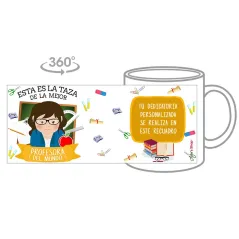 Taza personalizada con tu dedicatoria para LA mejor PROFESORA