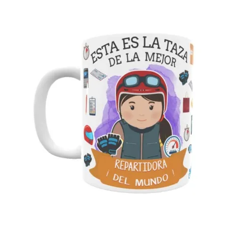 Taza personalizada con tu dedicatoria para LA mejor REPARTIDORA