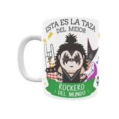 Taza personalizada con tu dedicatoria para EL mejor ROCKERO