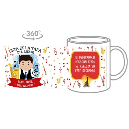 Taza Saxofonista (Él)