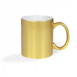 Taza PREMIUM personalizada Color metalizado dorado foto texto logotipo merchandising