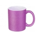 Taza personalizada con fotos y textos. Glitter - Purpurina Fucsia 