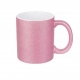 Taza personalizada con fotos y textos. Glitter - Purpurina Rosa