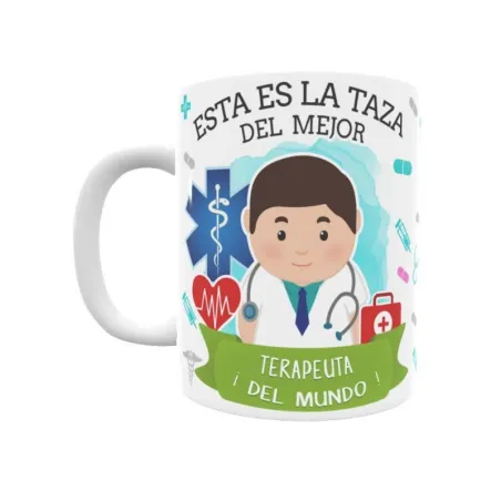 Taza personalizada con tu dedicatoria para EL mejor TERAPEUTA