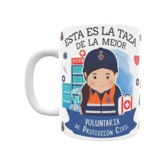 Taza personalizada con tu dedicatoria para LA mejor VOLUNTARIA PROTECCIÓN CIVIL