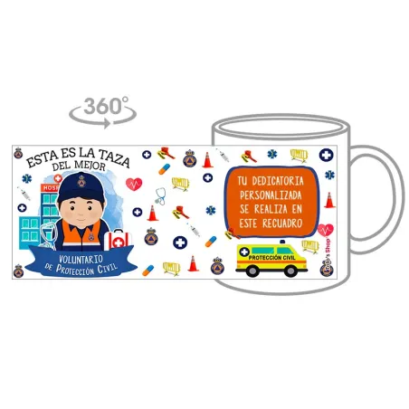 Taza Voluntario Protección Civil