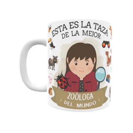 Taza personalizada con tu dedicatoria para LA mejor ZOÓLOGA