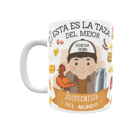 Taza personalizada con tu dedicatoria para EL mejor ZOOTECNISTA