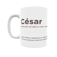 Taza - César Regalo original y funcional. Taza personalizada con significado, actitud y amor.