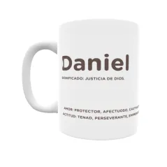 Taza - Daniel Regalo original y funcional. Taza personalizada con significado, actitud y amor.