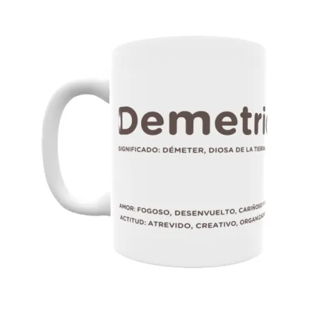 Taza - Demetrio Regalo original y funcional. Taza personalizada con significado, actitud y amor.