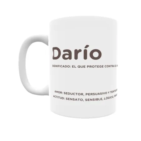 Taza - Darío Regalo original y funcional. Taza personalizada con significado, actitud y amor.