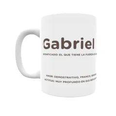 Taza - Gabriel Regalo original y funcional. Taza personalizada con significado, actitud y amor.